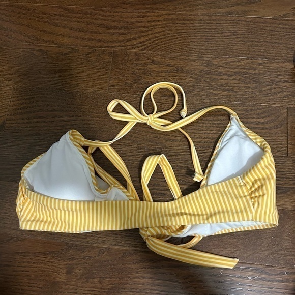 Hollister  Yellow Striped Bikini Top - Picture 2 of 3